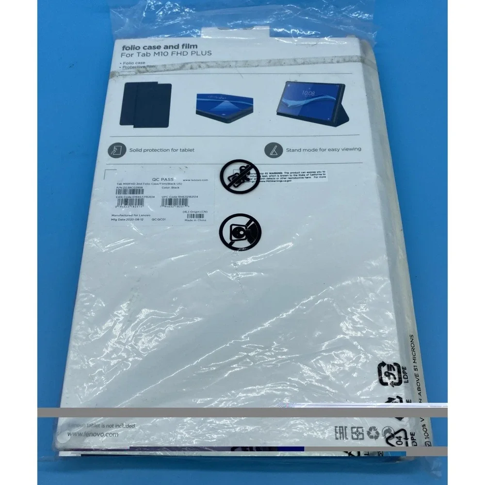 Lenovo Folio Case and Film for Tab M10‎ FHD Plus (2nd Gen) ZG38C02958